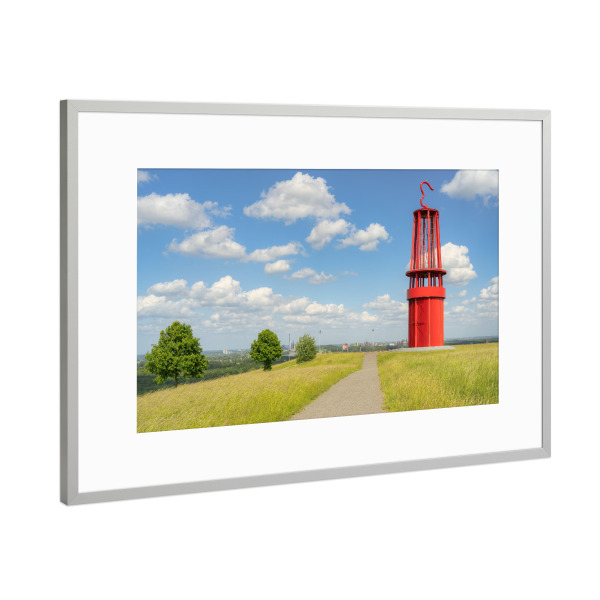 Poster mit Rahmen Silber "Das Geleucht Moers" artboxONE - Städte,Reise,Architektur