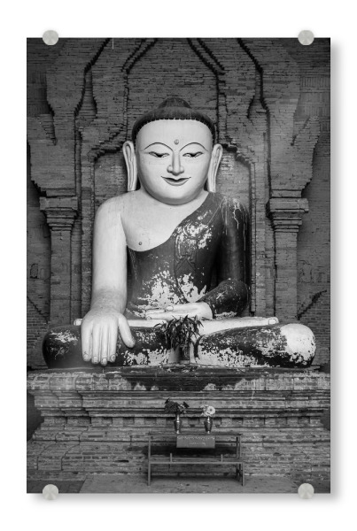 Acrylglasbild "Buddhastatue" artboxONE - Architektur,Reise / Asien - Myanmar,Burma,Buddha,Buddhismus,Religion,Bagan,Tempel,Statue,Asien
