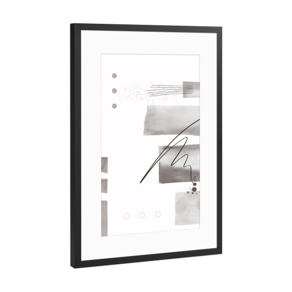 Poster mit Rahmen Schwarz (Metallic) "Abstract - Mid Century Design" artboxONE - Abstrakt,Geometrie