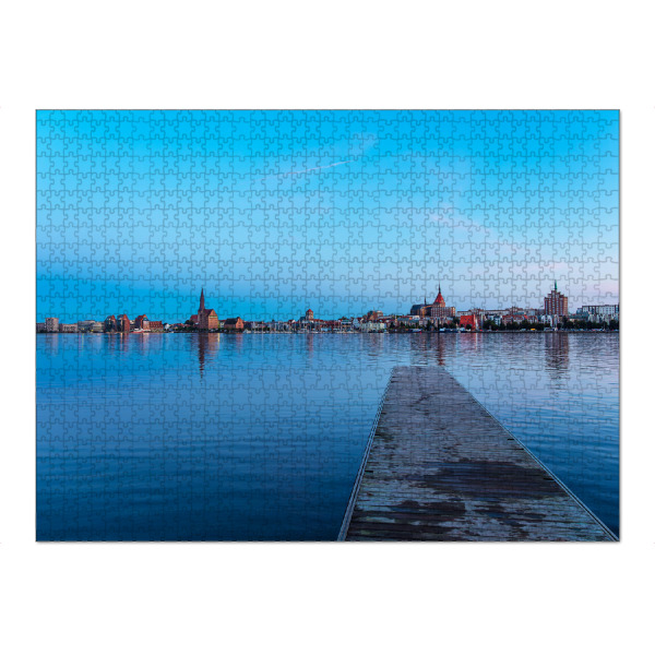 Puzzle Ravensburger "Steg, Warnow, Rostock" artboxONE - Natur,Reise,Architektur,Städte / Weitere