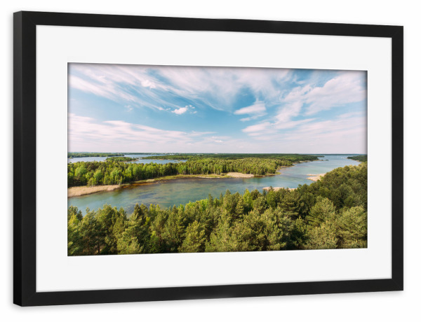 Poster mit Rahmen schwarz "Weitblick am Senftenberger See" artboxONE - Natur,Reise