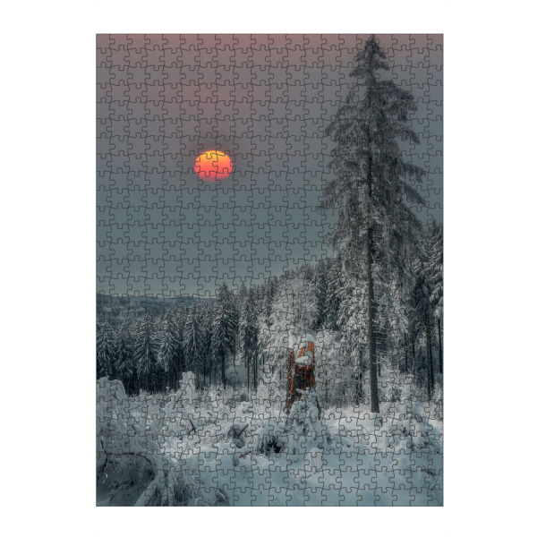 Puzzle Ravensburger "Winter Vibes" artboxONE - Natur - Winter,Sonne,Wald,Schnee,Eis,Frost,Erzgebirge,Tannenbaum,Kalt,Natur - Bild winter