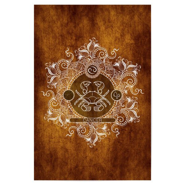 Poster 30x20 cm "Tierkreis - Mandarine - Krebs" artboxONE - Natur,Floral,Abstrakt