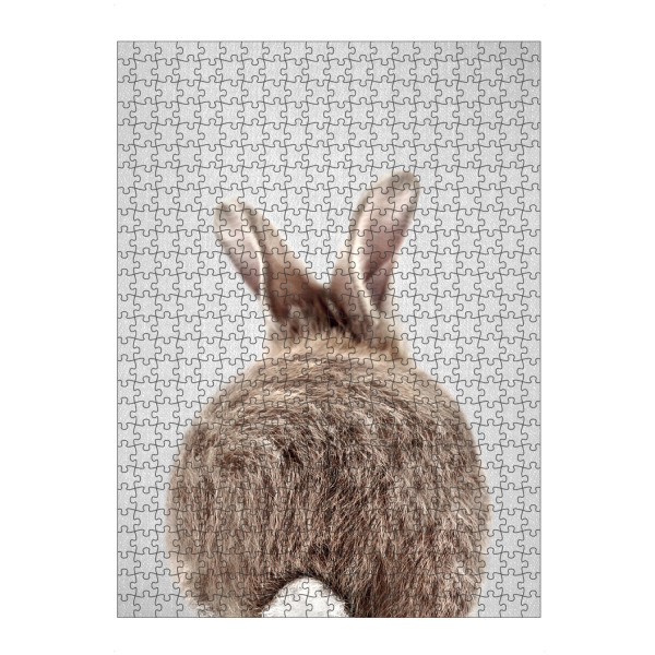 Puzzle Ravensburger "Baby-Kaninchenschwanz - bunt" artboxONE - Natur,Für Kinder,Tiere,Liebe,Lustig