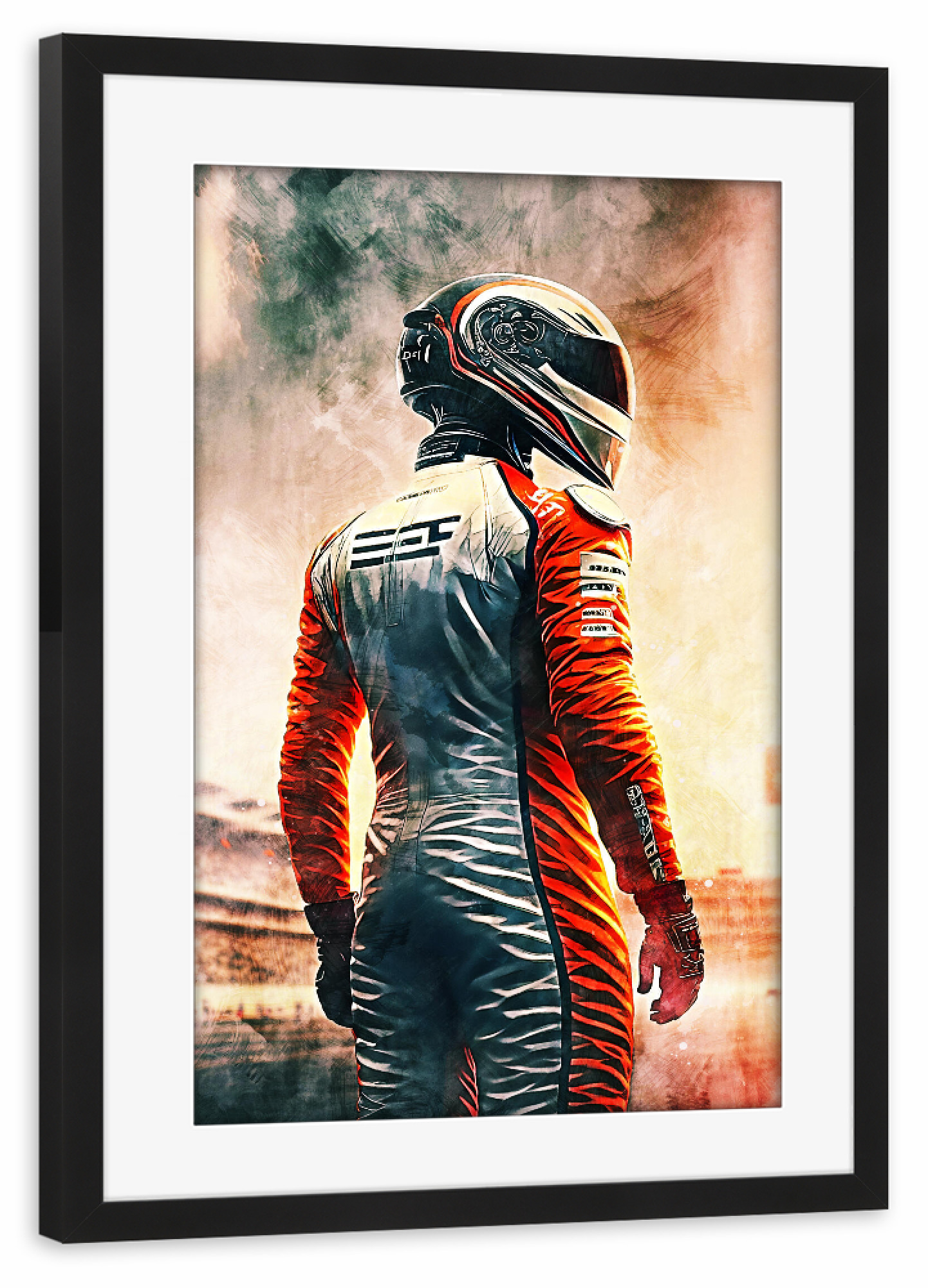 Poster mit Rahmen schwarz "Driver (matart)" artboxONE - Sport - Rennen,Auto,Autos,Rennen,Geschwindigkeit,Fahrer,Sport