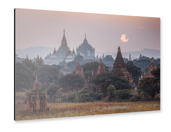 Alu-Dibond "Tempel von Bagan" 30x20 cm artboxONE