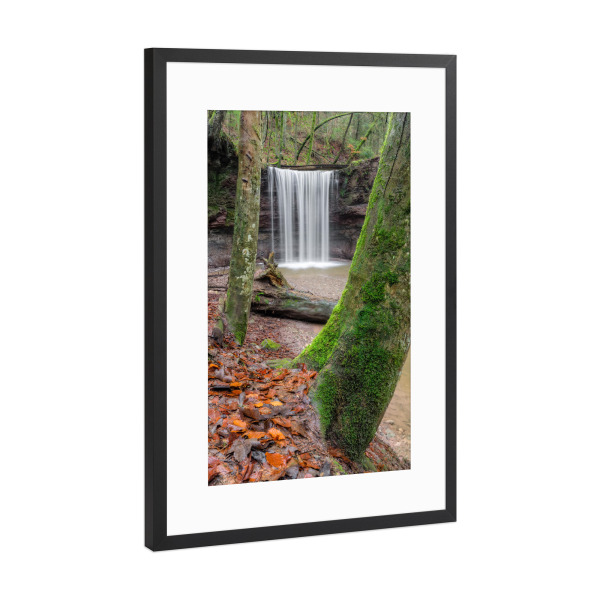 Poster mit Rahmen Schwarz (Metallic) "In der Hörschbachschlucht" artboxONE - Reise,Reise / Länder