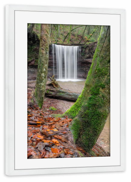 Poster mit Rahmen weiß "In der Hörschbachschlucht" artboxONE - Reise,Reise / Länder