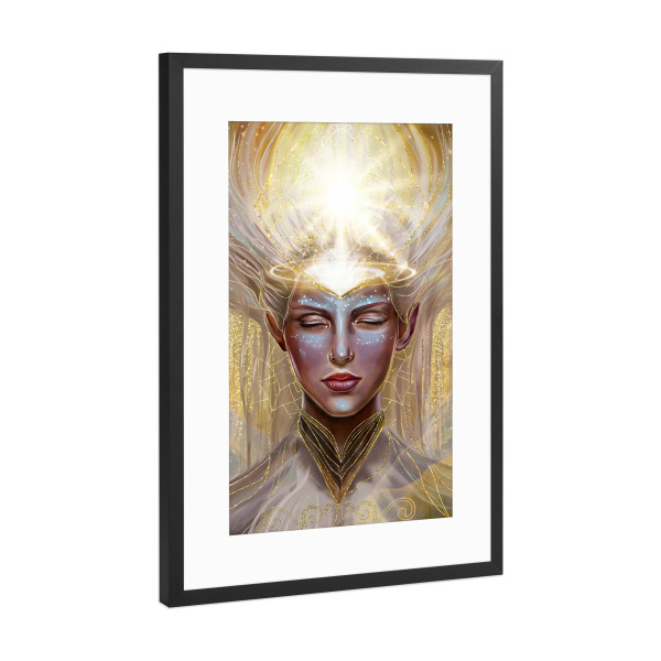 Poster mit Rahmen Schwarz (Metallic) "Sternenseele" artboxONE - Liebe - Spiritualität,Spirituell,Engel,Mandala,Fee,Seele,Universum,Meditation