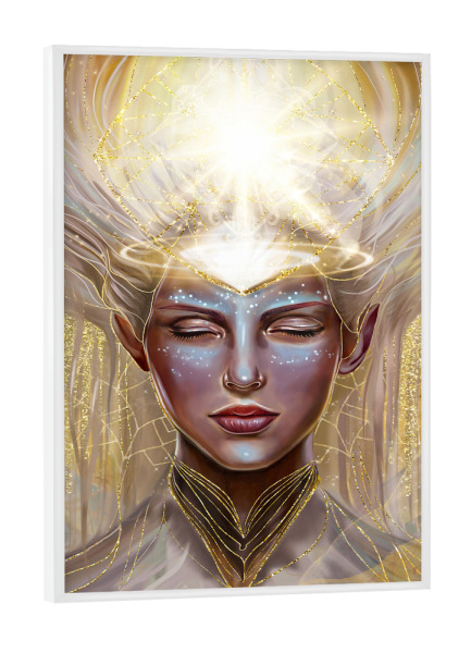 Poster mit weißem Rahmen "Sternenseele" artboxONE - Liebe - Spiritualität,Spirituell,Engel,Mandala,Fee,Seele,Universum,Meditation