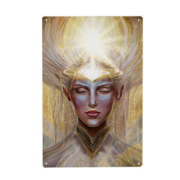 Holzbild "Sternenseele" artboxONE - Liebe - Spiritualität,Spirituell,Engel,Mandala,Fee,Seele,Universum,Meditation