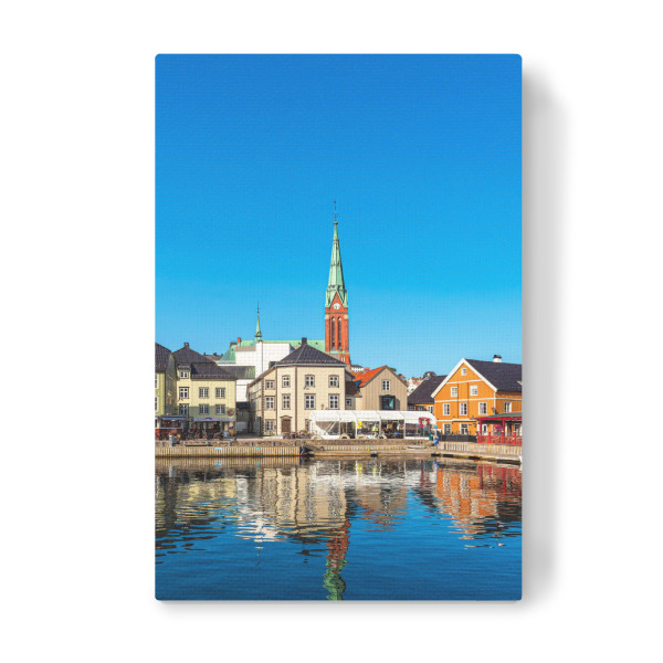 Leinwandbild "Wasser, Häuser, Kirche" artboxONE - Reise,Architektur,Reise / Strand und Meer,Reise / Länder,Städte / Weitere