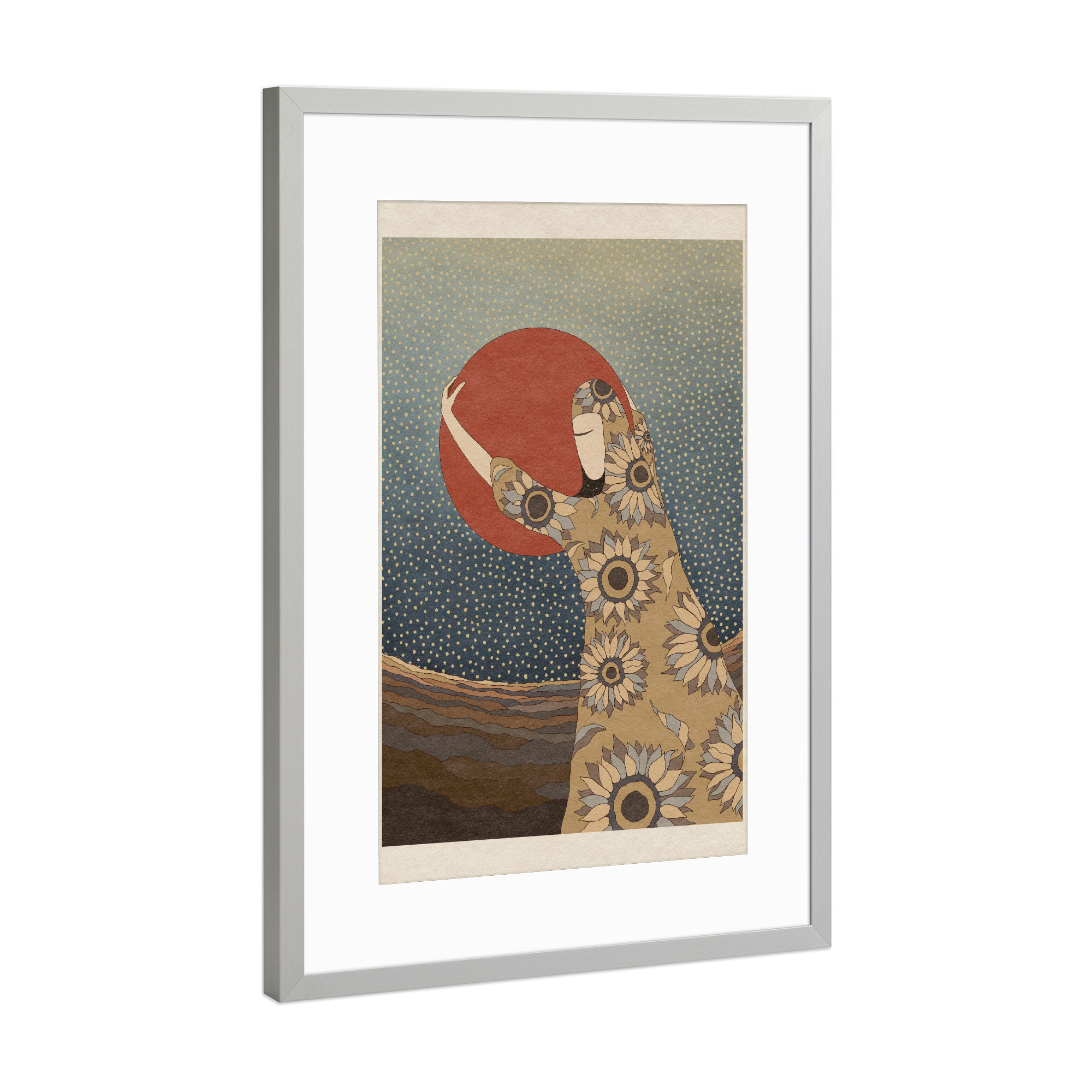 Poster mit Rahmen Silber "Pink Priest - My Precious" artboxONE - Menschen,Fiktion,Galaxy