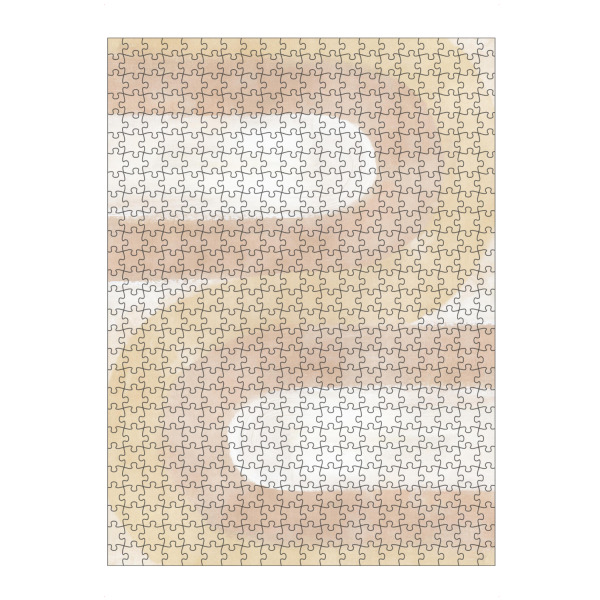 Puzzle Ravensburger "Myung winkt" artboxONE - Abstrakt - Formen,Geometrie,Bögen,Grafik,Boho,Böhmisch,Warm,Terrakotta,Ombre,Gradient - Bild formen