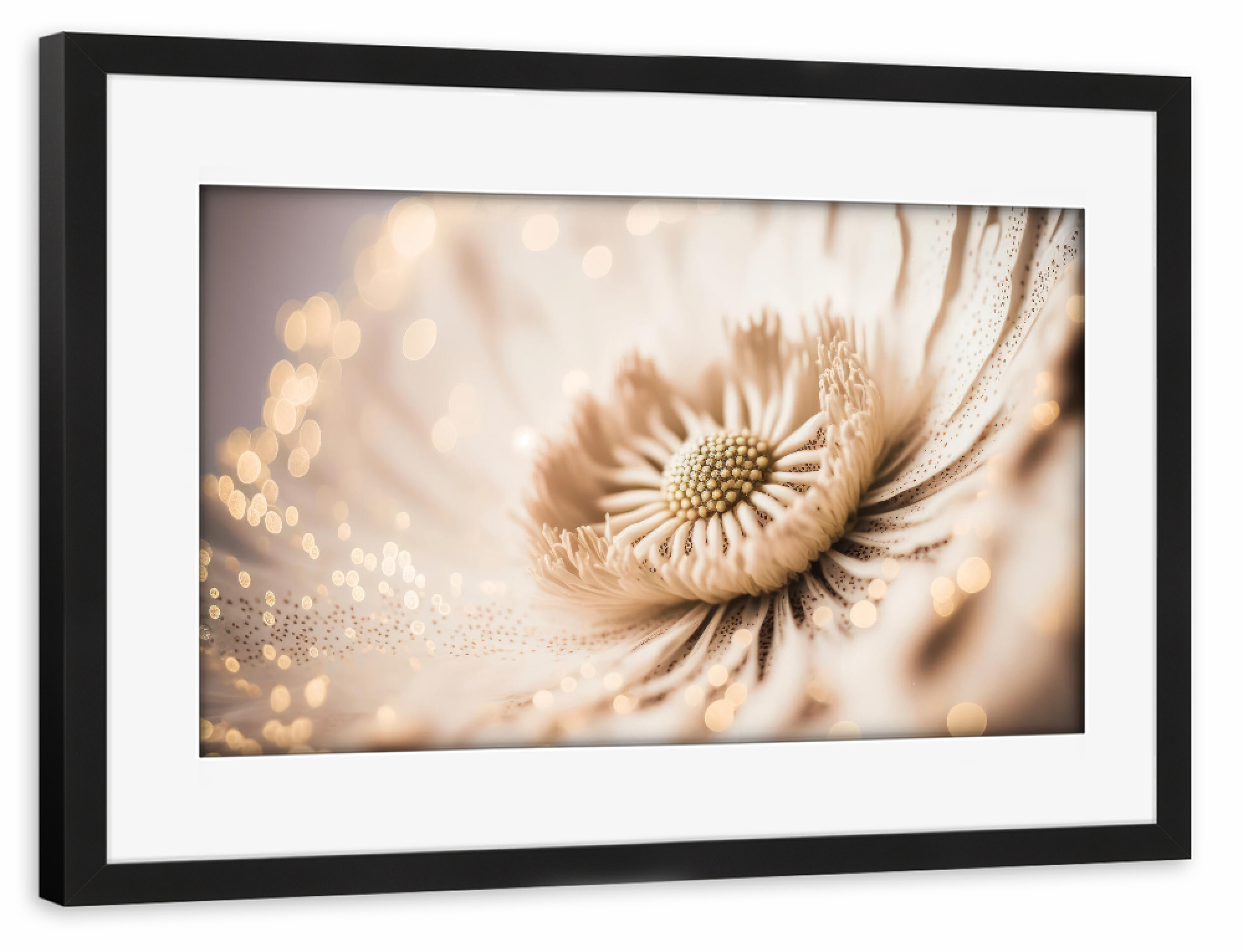 Poster mit Rahmen schwarz "Beige Coral Flower" artboxONE - Natur,Floral,Für Mama