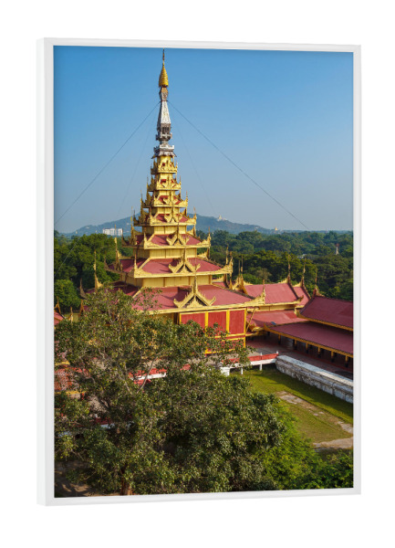 Poster mit weißem Rahmen "Mandalay in Myanmar" artboxONE - Architektur