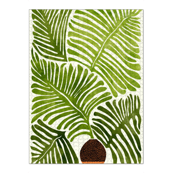 Puzzle Ravensburger "Gallagher - Summer Fern" artboxONE - Natur,Floral - Floral,Blume,Blatt,Natur,Blüte,Dschungel,Tropisch,Botanisch,Botanik