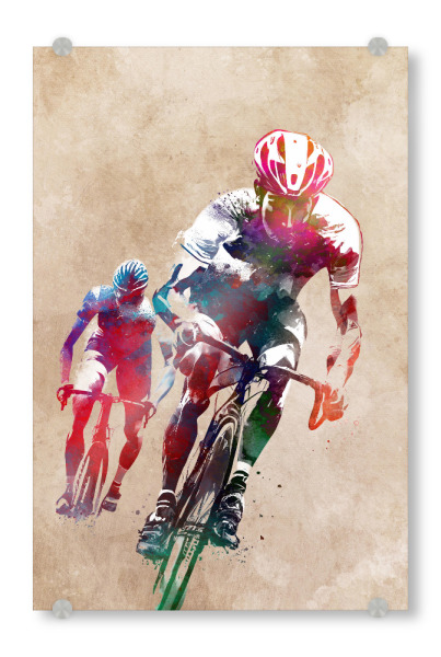 Acrylglasbild "Biker-Grafik" artboxONE - Sport,Sport / Sommerspiele - Radfahren,Radfahrer,Radfahrer,Fahrrad,Spieler,Sport