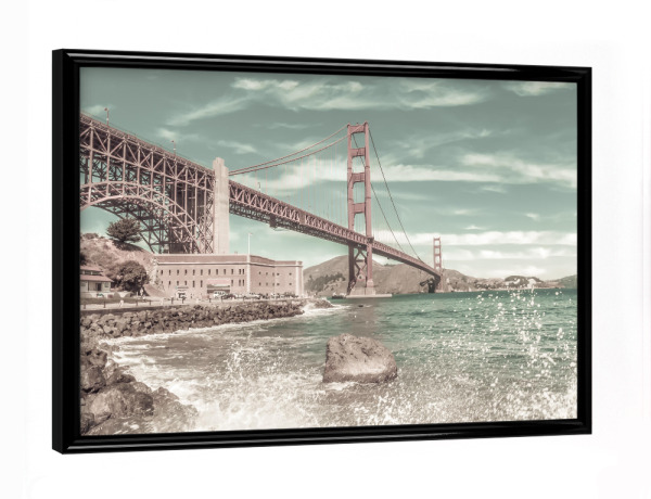 Poster mit schwarzem Rahmen "SAN FRANCISCO Impression vom Ufer" artboxONE - Architektur,Städte / San Francisco