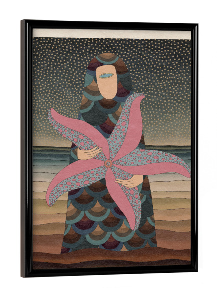 Poster mit schwarzem Rahmen "Pink Priest - Twinkle Twinkle" artboxONE - Tiere,Comic,Menschen,Unterwasser