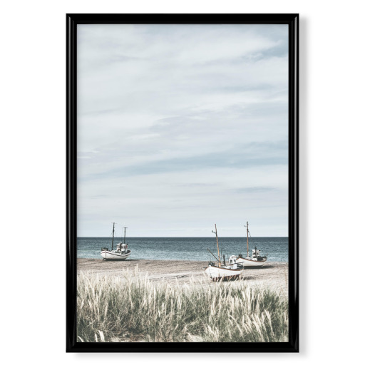 Dänische Fischerboote am Strand Dänische Fischerboote am Strand