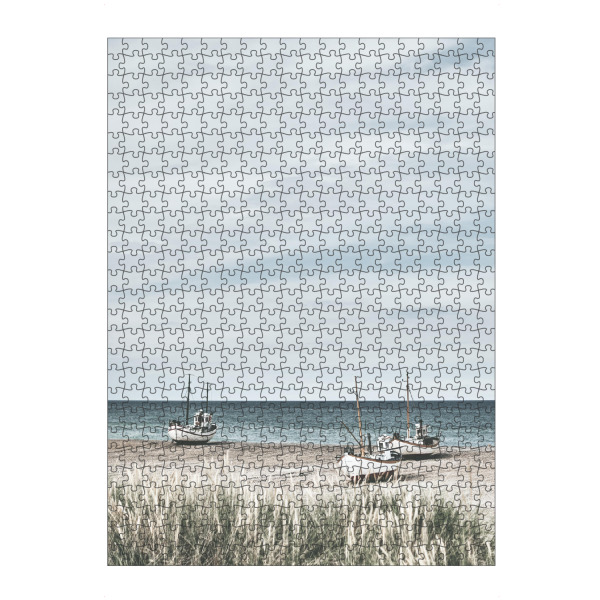 artboxONE Puzzle "Dänische Fischerboote am Strand" artboxONE - Natur,Reise,Reise / Strand und Meer