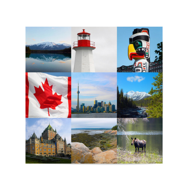Poster 20x20 cm "Multipic Kanada" artboxONE - Reise,Reise / Länder