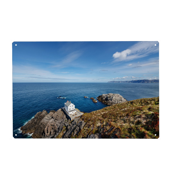 Metall Poster "Küstenblick in Norwegen" artboxONE - Natur,Reise,Reise / Strand und Meer