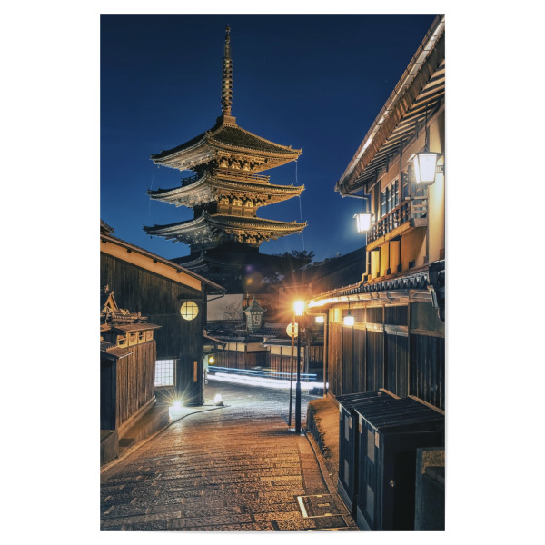 Poster 30x20 cm "Kyoto bei Nacht" artboxONE - Städte,Reise,Architektur,Reise / Asien,Reise / Länder