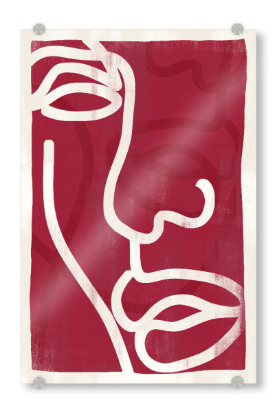 Acrylglasbild "Abstrakte Silhouette Magenta B" artboxONE - Abstrakt