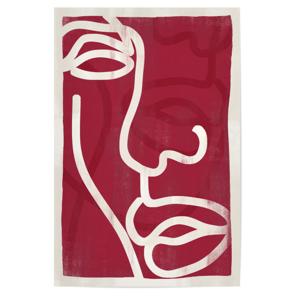 Poster "Abstrakte Silhouette Magenta B" artboxONE - Abstrakt