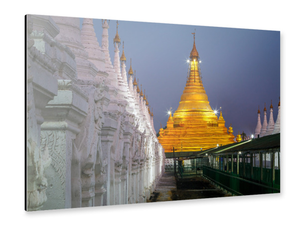 Alu-Dibond "Die Goldenen Pagoden von Mandalay" 30x20 cm artboxONE