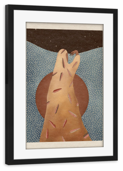 Poster mit Rahmen schwarz "Pink Priest - Peaking" artboxONE - Comic,Menschen,Fiktion,Galaxy