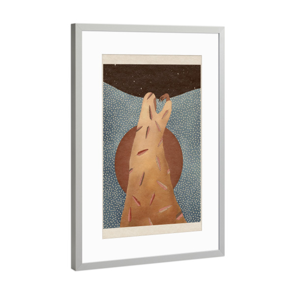 Poster mit Rahmen Silber "Pink Priest - Peaking" artboxONE - Comic,Menschen,Fiktion,Galaxy