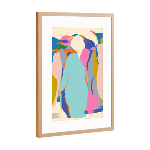Poster mit Rahmen Kupfer "Darin zusammen" artboxONE - Tiere