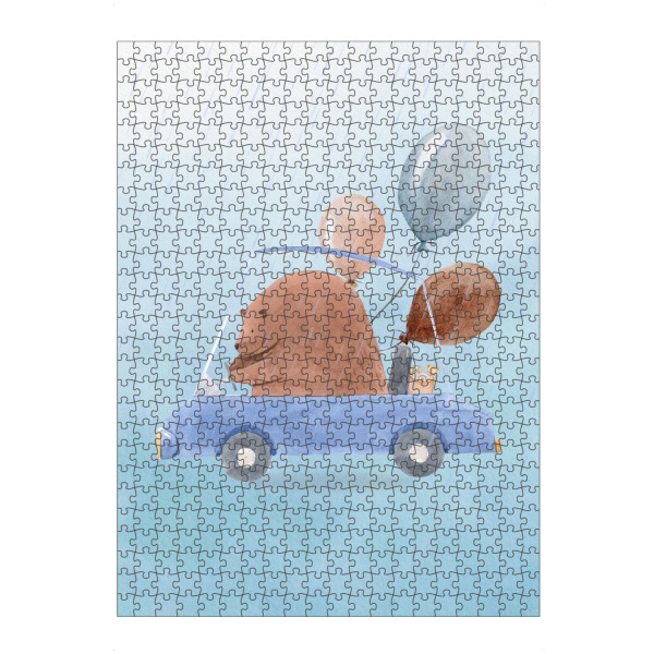 Puzzle Ravensburger "Bär in einem Auto" artboxONE - Für Kinder,Tiere