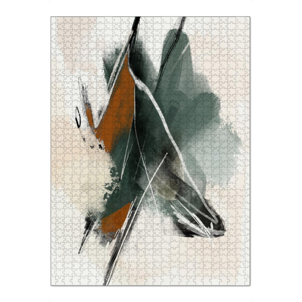 Puzzle Ravensburger "04 Grün abstrakt" artboxONE - Abstrakt - Abstrakt,Textur,Kunstwerk,Innenarchitektur,Wanddekoration,Wohnkultur,Dekor,Malerei