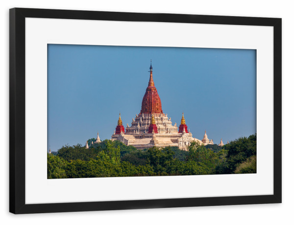 Poster mit Rahmen schwarz "Die große Pagode von Bagan" artboxONE - Architektur,Reise / Asien