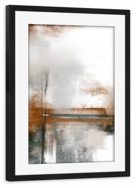 Poster mit Rahmen schwarz "Nr. 01 Gewebt" artboxONE - Abstrakt - Abstrakt,Textur,Kunstwerk,Innenarchitektur,Wanddekoration,Wohnkultur,Dekor,Malerei