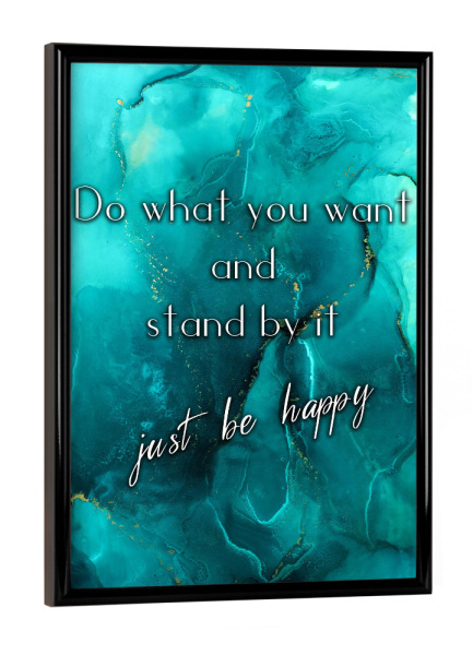 Poster mit schwarzem Rahmen "Steh dazu" artboxONE - Typografie,Menschen,Liebe