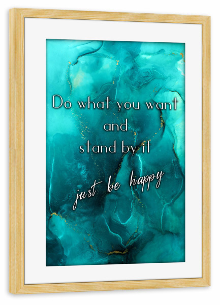 Poster mit Rahmen kiefer "Steh dazu" artboxONE - Typografie,Menschen,Liebe