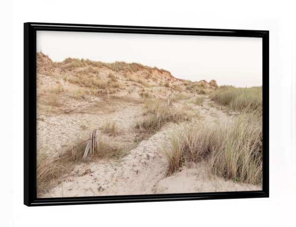 Poster mit schwarzem Rahmen "Stranddünen - Sonnenuntergang" artboxONE - Natur,Reise