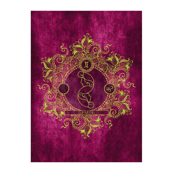 artboxONE Puzzle "Tierkreis - Zitrone - Zwillinge" artboxONE - Natur,Floral,Abstrakt