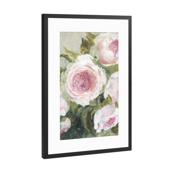 Poster mit Rahmen Schwarz (Metallic) "Freyia malerischer Blumenstrauß" artboxONE - Floral