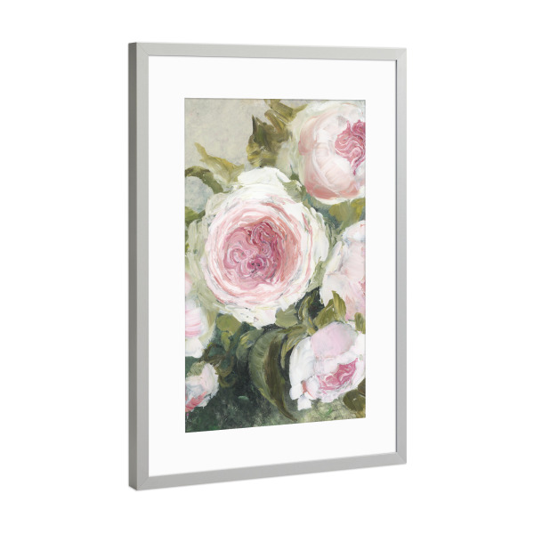Poster mit Rahmen Silber "Freyia malerischer Blumenstrauß" artboxONE - Floral