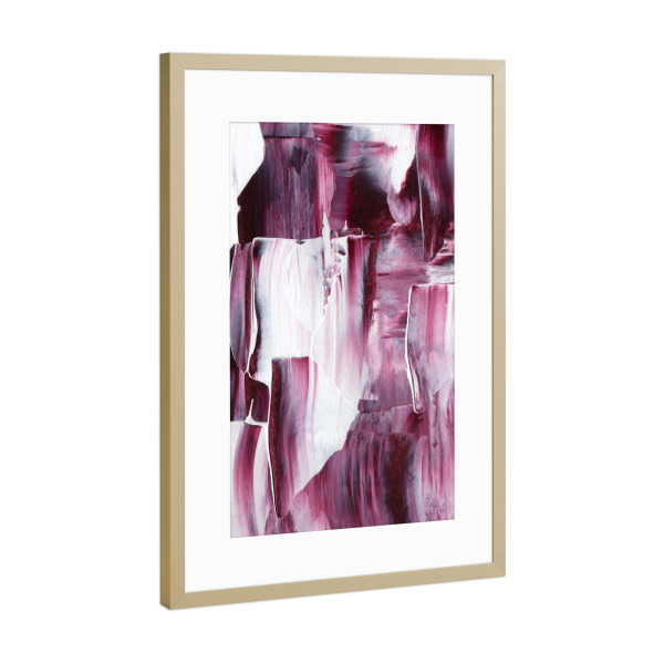 Poster mit Rahmen Gold "Paradox Acryl" artboxONE - Abstrakt - Viva magenta,Magenta,Textur,Acryl,Abstrakt