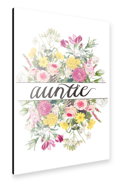 Alu-Dibond "Design Tante | Blumenstrauß" 30x20 cm artboxONE