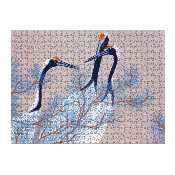 Puzzle Ravensburger "Drei Kräne" artboxONE - Natur,Für Kinder,Tiere,Für Mama,Für Papa