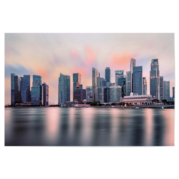Poster "Rosa Marina Bay" artboxONE - Städte,Reise,Architektur,Reise / Asien,Städte / Singapur