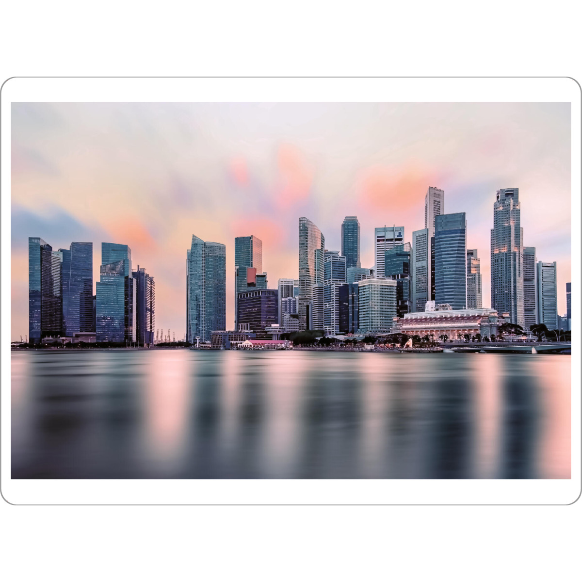 Tischset "Rosa Marina Bay" artboxONE - Städte,Reise,Architektur,Reise / Asien,Städte / Singapur